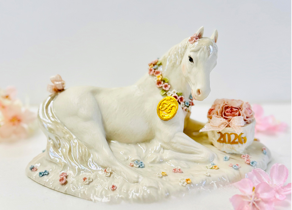はじめてのポーセレンクラフト体験レッスン<br>干支ドール2026「幸せの白馬」