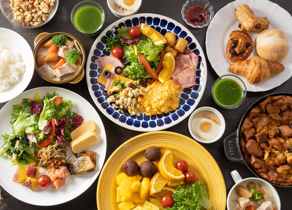 和洋朝食ビュッフェ 豊富なメニューを揃えた和洋朝食ビュッフェ